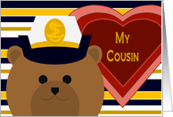 Cousin - U.S. Naval Academy Midshipman (female) Bear - Valentine card