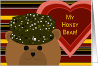 Honey Bear/ Fiance - U. S. Army Working Uniform Bear - Valentine card