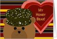 My Honey Bear/ Husband - U. S. Army Working Uniform Bear -Valentine card