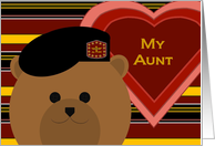 Aunt - U. S. Army Black Beret Uniform Bear -Valentine card