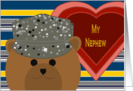 Nephew - U. S. Air Force Working Uniform Bear - Valentine card