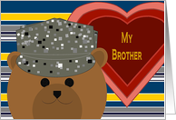 Brother - U. S. Air Force Working Uniform Bear - Valentine card