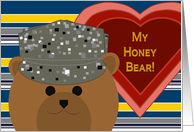 My Honey Bear/Husband - U. S. Air Force Working Uniform Bear - Valentine card