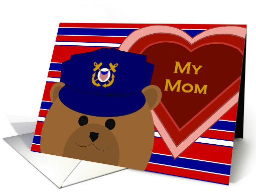 Mom- Coast Guard Bear - Valentine card (1008929)