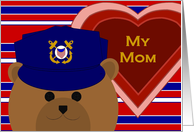 Mom- Coast Guard Bear - Valentine card