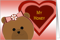 My Honey - Girlfriend - Simple I Love You - Valentine card