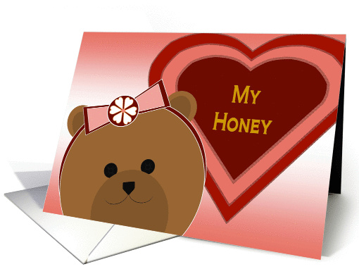 My Honey - Fiance - Simple I Love You - Valentine card (1009305)
