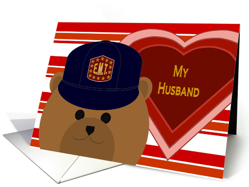 Husband - E.M.T. Bear - Love & Pride Valentine card (1009609)
