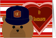 Granddaughter - E.M.T. Bear - Love & Pride Valentine card