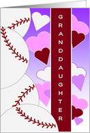 Granddaughter -Valentine for Softball Loving Kid- Humorous Valentine card