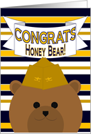 Congrats Honey Bear/Husband! Naval Aviation Officer - Any Award/Recognition card