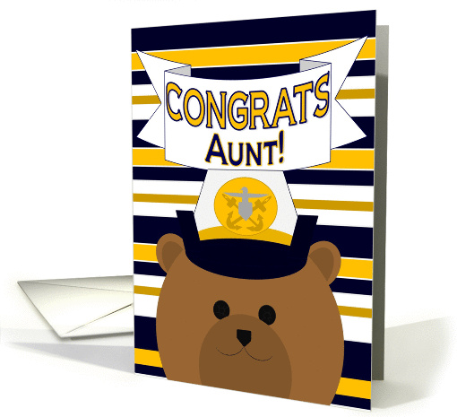 Congrats Aunt! Naval Officer - Any Award/Recognition card (1024343)