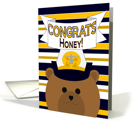 Congrats Honey/Wife! Naval Officer - Any Award/Recognition card