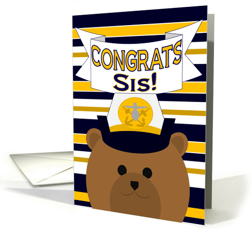 Congrats Sis! Naval Officer - Any Award/Recognition card (1024389)