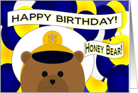 Honey Bear/Husband - Happy Birthday to my Favorite Naval Officer! card