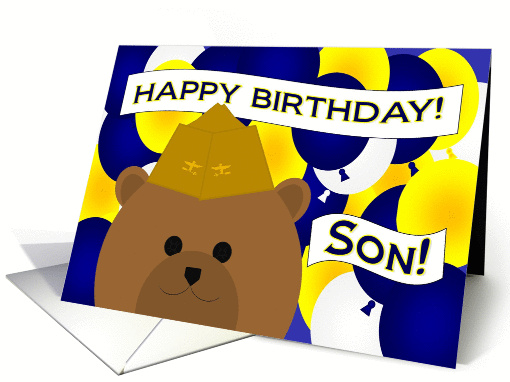Son - Happy Birthday to My Favorite Naval Aviator! U.S. Navy card