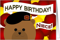 Niece - Happy Birthday to Your Favorite Army Warrior - U.S. Army card