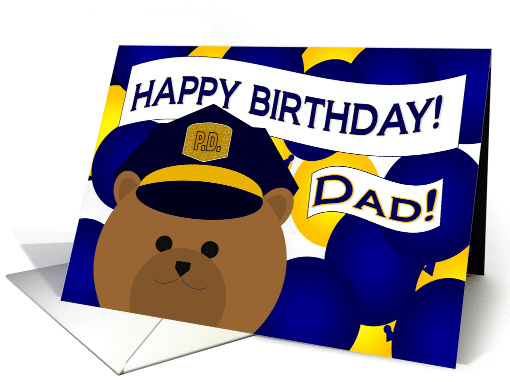 Happy Birthday to Your Favorite Police Officer & Dad card (1034313)