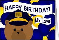 Happy Birthday to Your Favorite Police Officer & Fiance card