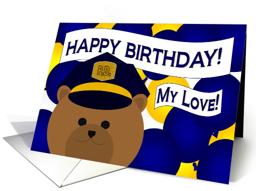 Happy Birthday to Your Favorite Police Officer & Life Partner card