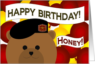 Honey- Wife - Happy Birthday to my Favorite Army Officer! card