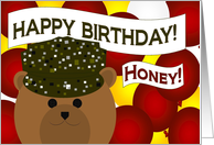 Honey- Wife - Happy Birthday to my Favorite Army Service Member! card