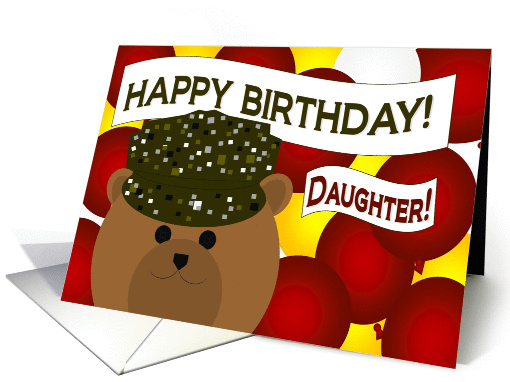 Daughter - Happy Birthday to my Favorite Army Service Member! card