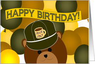 Favorite Barista - Java Jolt Bear - Happy Birthday card