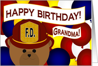 Grandma - Happy Birthday to Your Favorite Firefighter card