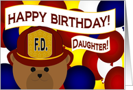 Daughter - Happy Birthday to Your Favorite Firefighter card