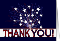 Fireworks & Stars Thank You for Military Spouse Appreciation Day card