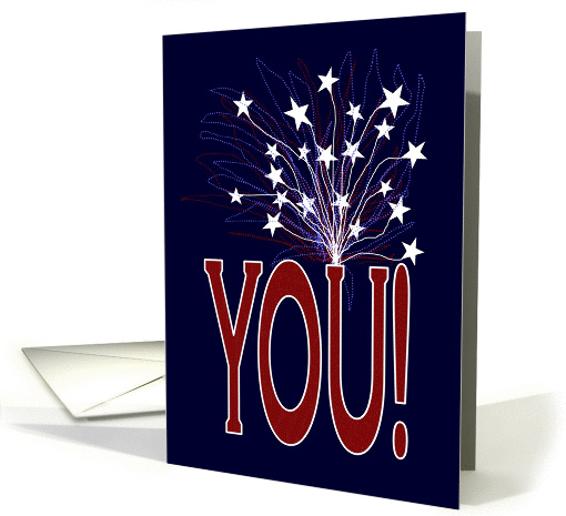 You Deserve Fireworks & Stars - Military Spouse Appreciation Day card