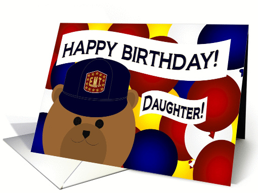 Daughter -Happy Birthday-Favorite Emergency Medical Technician card