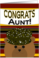 Aunt - Congratulate Army Member on Any Army Award/Recognition card