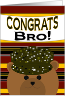 Bro - Congratulate Army Member on Any Army Award/Recognition card