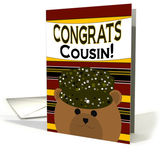 Cousin - Congratulate Army Member on Any Army Award/Recognition card