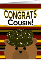 Cousin - Congratulate Army Member on Any Army Award/Recognition card