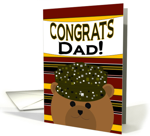 Dad - Congratulate Army Member on Any Army Award/Recognition card