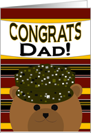 Dad - Congratulate Army Member on Any Army Award/Recognition card
