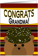 Grandma - Congratulate Army Member on Any Army Award/Recognition card