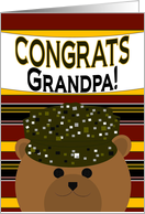 Grandpa - Congratulate Army Member on Any Army Award/Recognition card