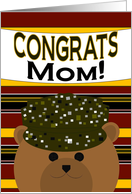 Mom - Congratulate Army Member on Any Army Award/Recognition card