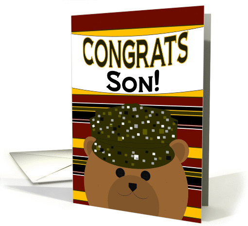 Son - Congratulate Army Member on Any Army Award/Recognition card