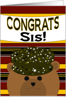 Sis - Congratulate Army Member on Any Army Award/Recognition card