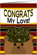 My Love - Congratulate Army Member on Any Army Award/Recognition card