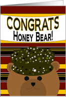 Congrats Honey Bear/Husband! Promotion of Army Rank card