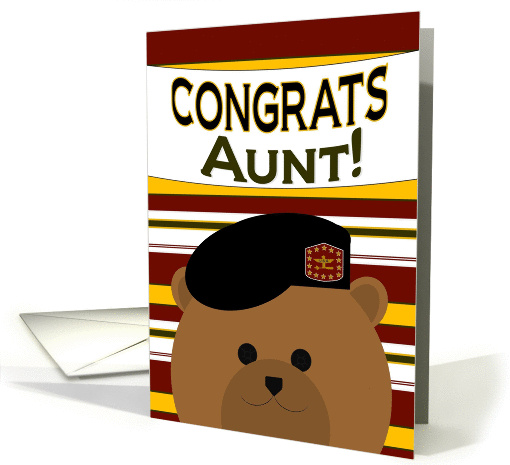 Congrats, Aunt! Army Officer - Any Award/Recognition card (1043839)