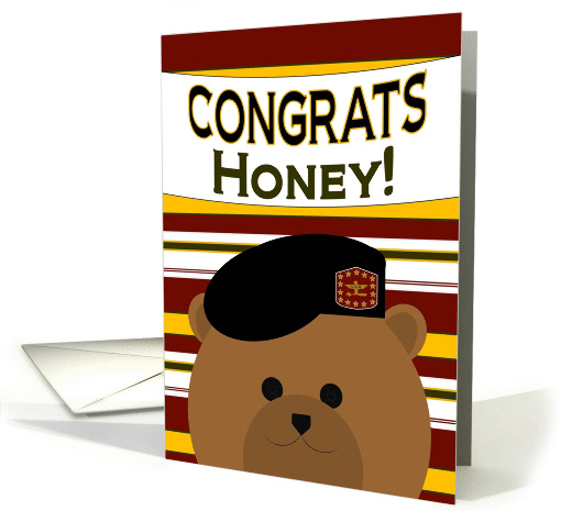 Congrats, Honey/Wife! Army Officer - Any Award/Recognition card