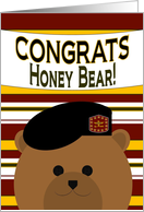 Congrats, Honey Bear/Husband! Army Officer - Any Award/Recognition card