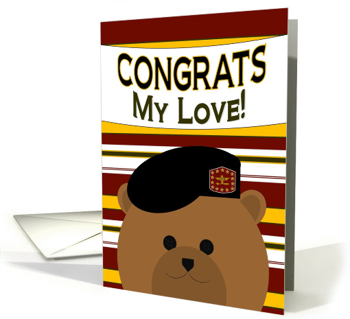 Congrats, My Love! Army Officer - Any Award/Recognition card (1043903)